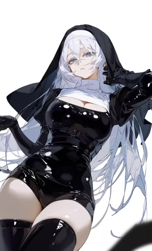 Silver-Haired Nun  by CheetahSperm18