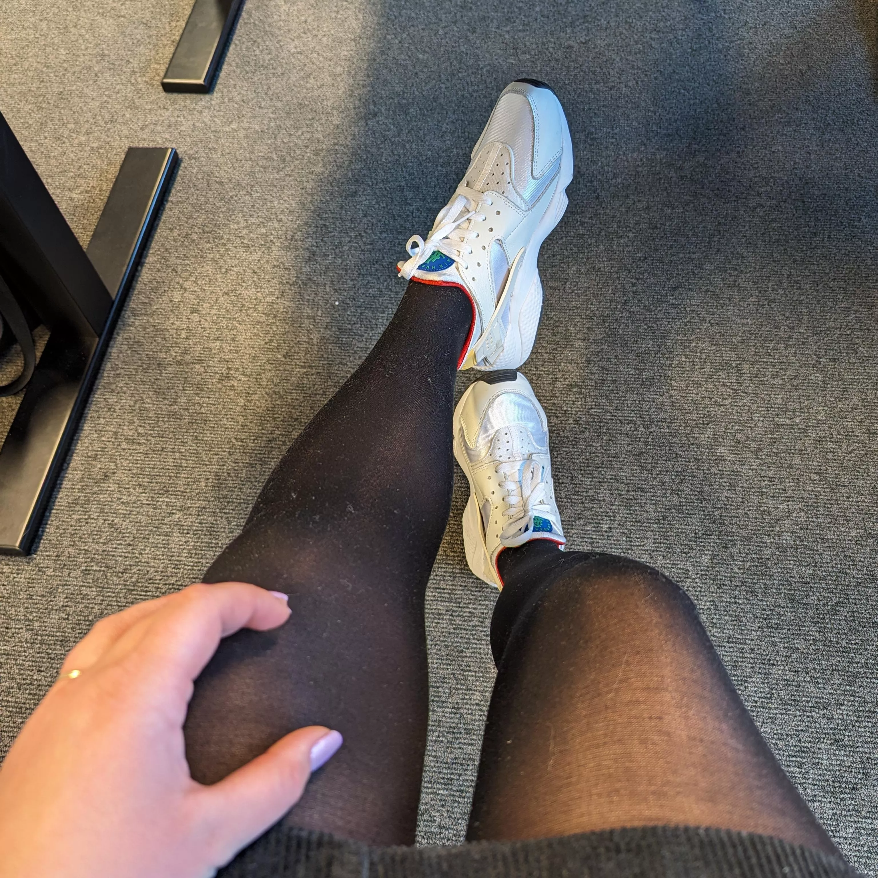 Sneakers and pantyhose?  posted by SubNerdette