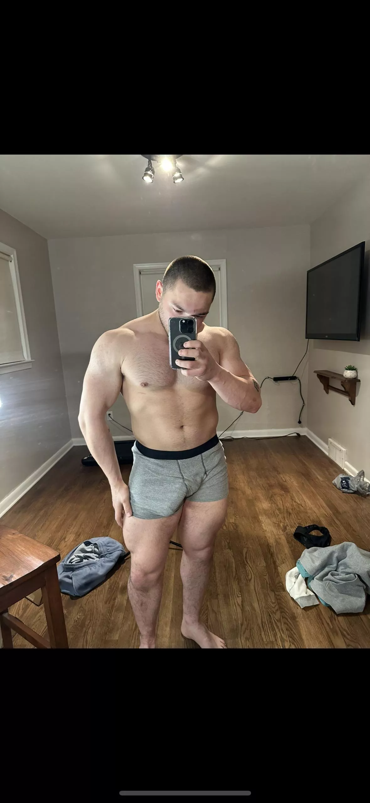 Someone said I look small in my grey ones 🥺 posted by Mattybb68756