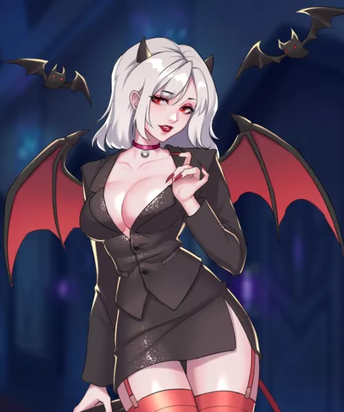 Succubus in a strict suit (LUST KINGDOM) by KanavaStudio
