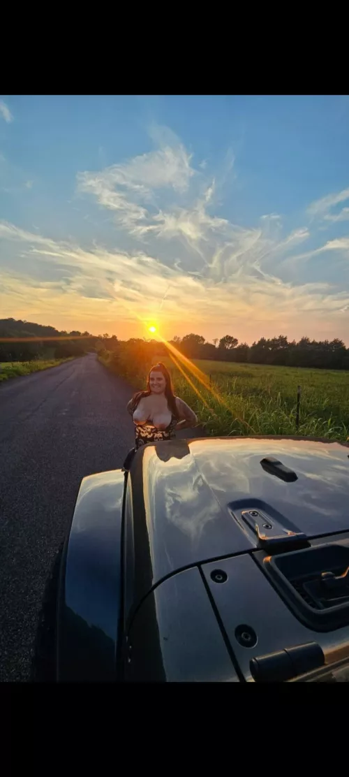 Sunsets and titties for this gorgeous day by TheShortAndInked1
