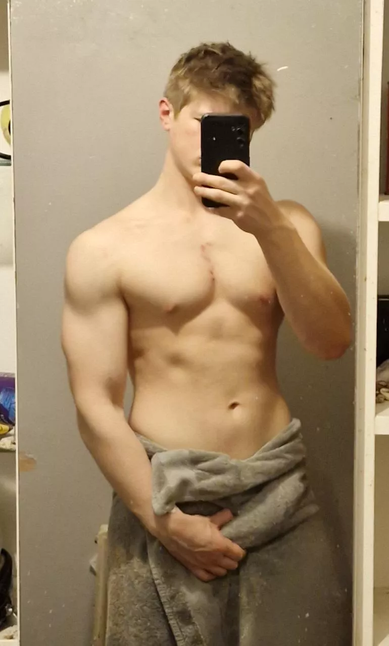 Thoughts on my post shower bulge? posted by BrainallyChallenged