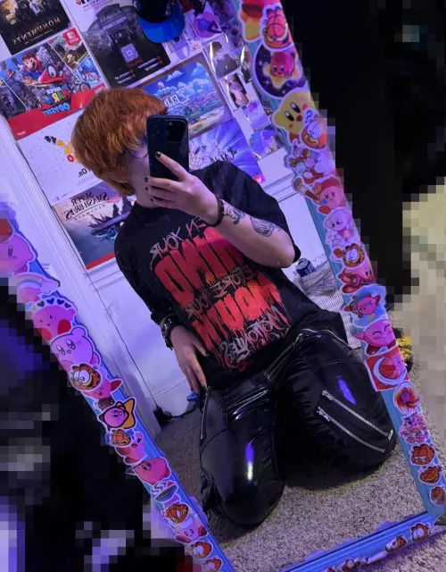 1 year on testosterone today ^_^ so much more confident dressing up :3 by softcounty