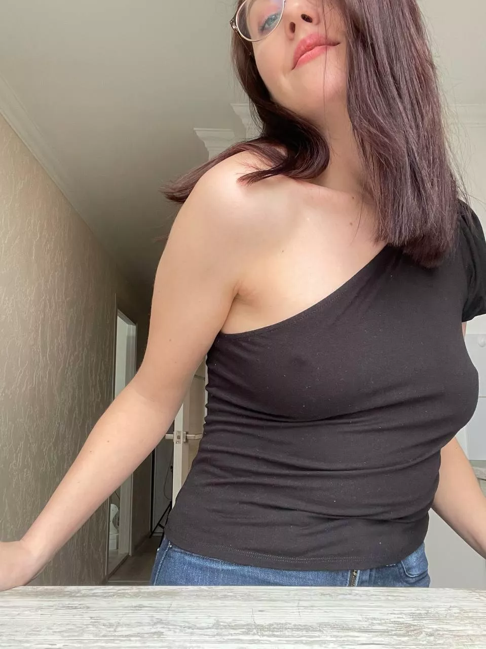 Came home from work and the first thing I did was send my bra on vacation😅 posted by megan_vikkk