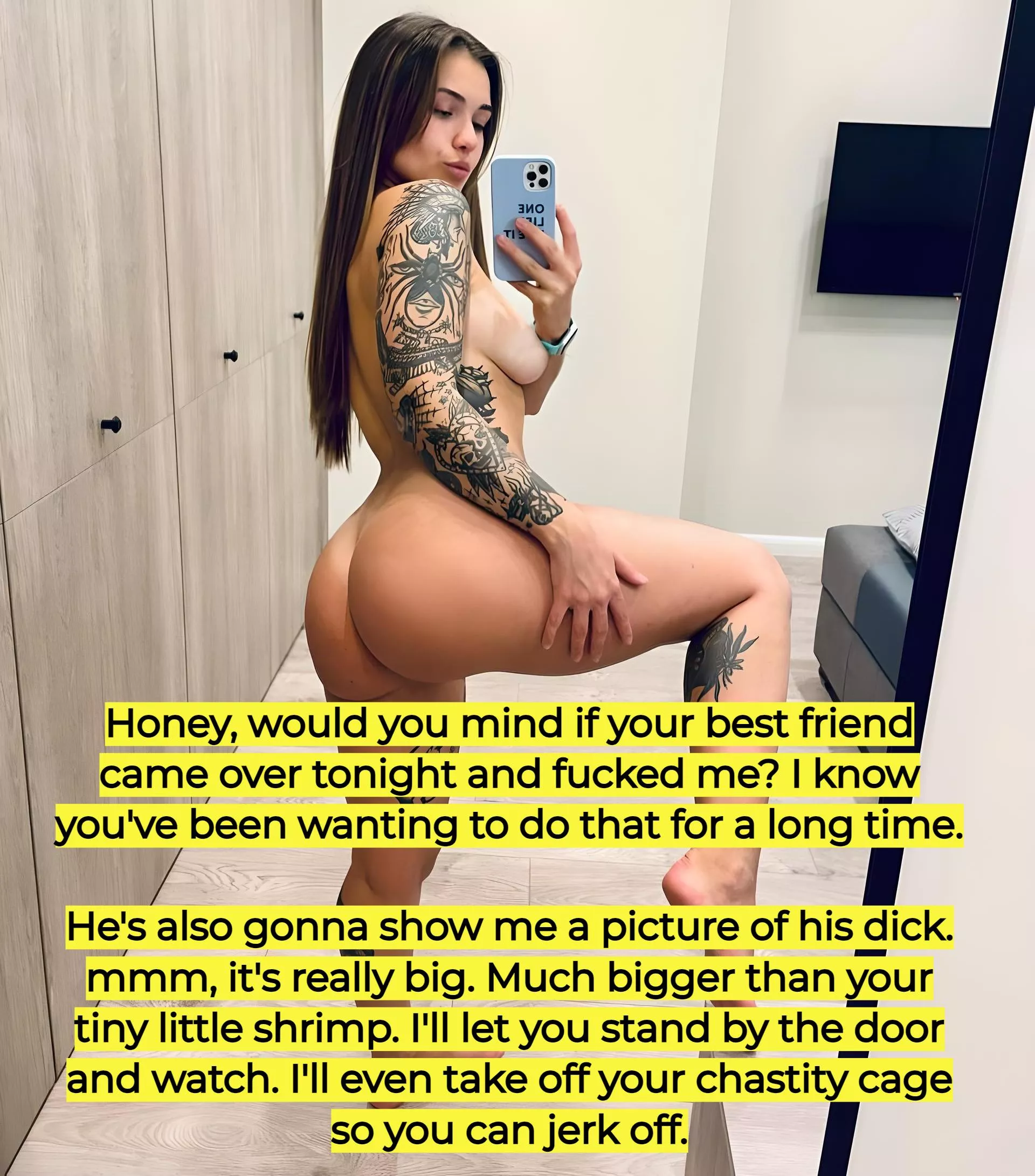 I'll let you stand by the door and watch. posted by annasmilee-milf