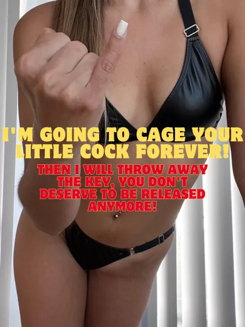 I'm going to lock up your little cock forever, that's what you deserve! by Proper_Barber5117
