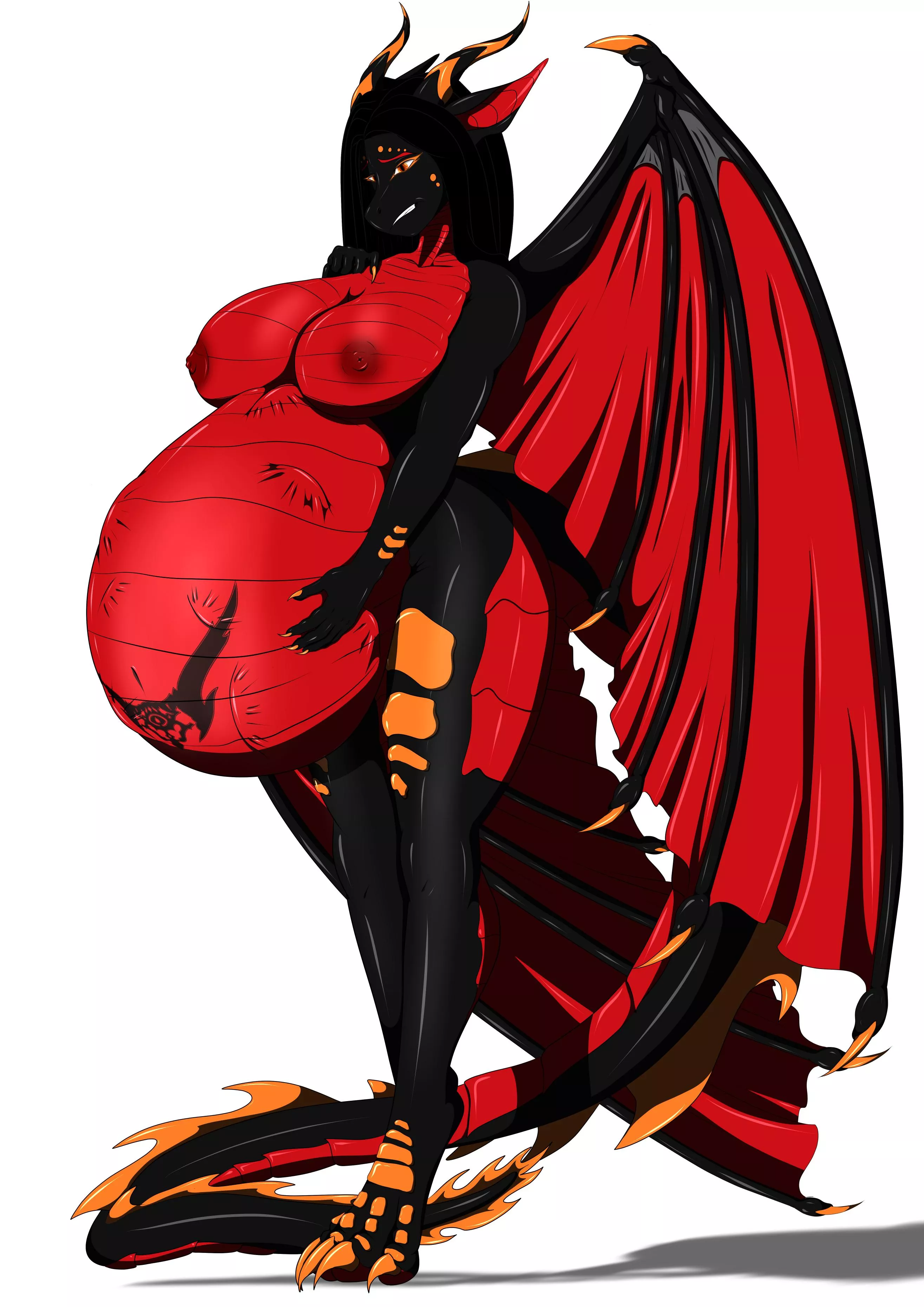 {image} dragon unlayds eggs( art by me, SkallornaArt) posted by SkallornaArt