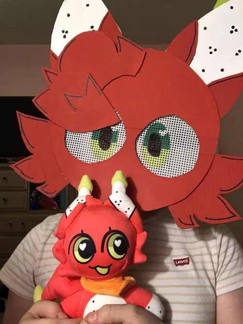 My cosplay and my plushie of my fursona Diane :3❗️❗️ by MonkeNamedHam