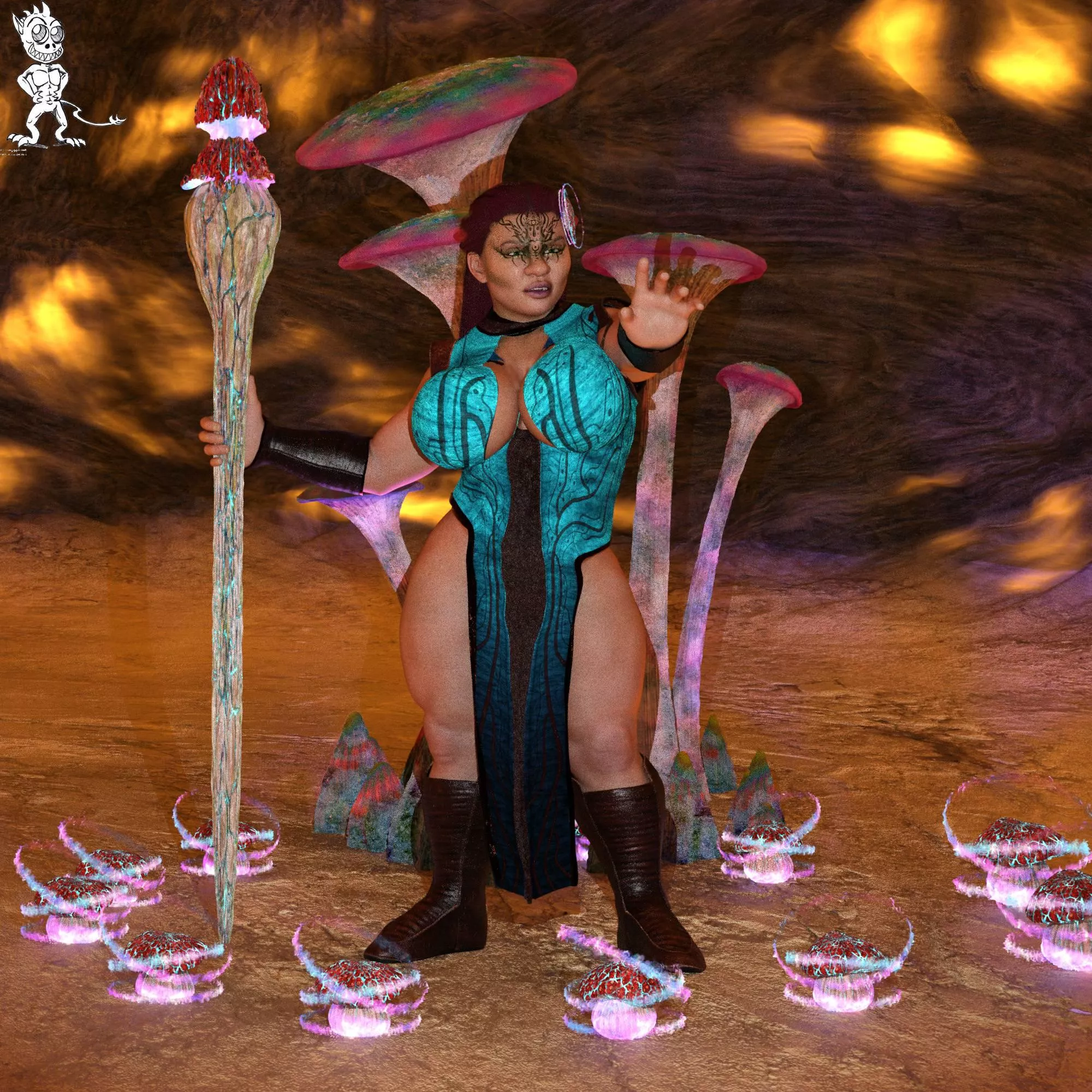 Mycelium Mage by Chup@Cabra posted by AbeRockwell