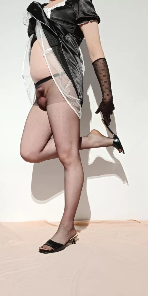 Oohhh you catch your maid with her dress up🫣 As you can see.. she doesn't wear panties ❤️😘 by Dalia_feet