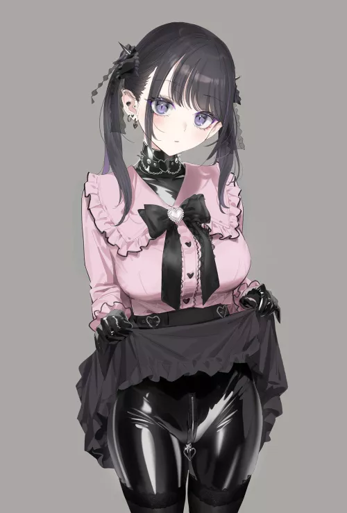 Rubber Underneath her Jirai Kei Outfit [Original] by ArcticPlush11