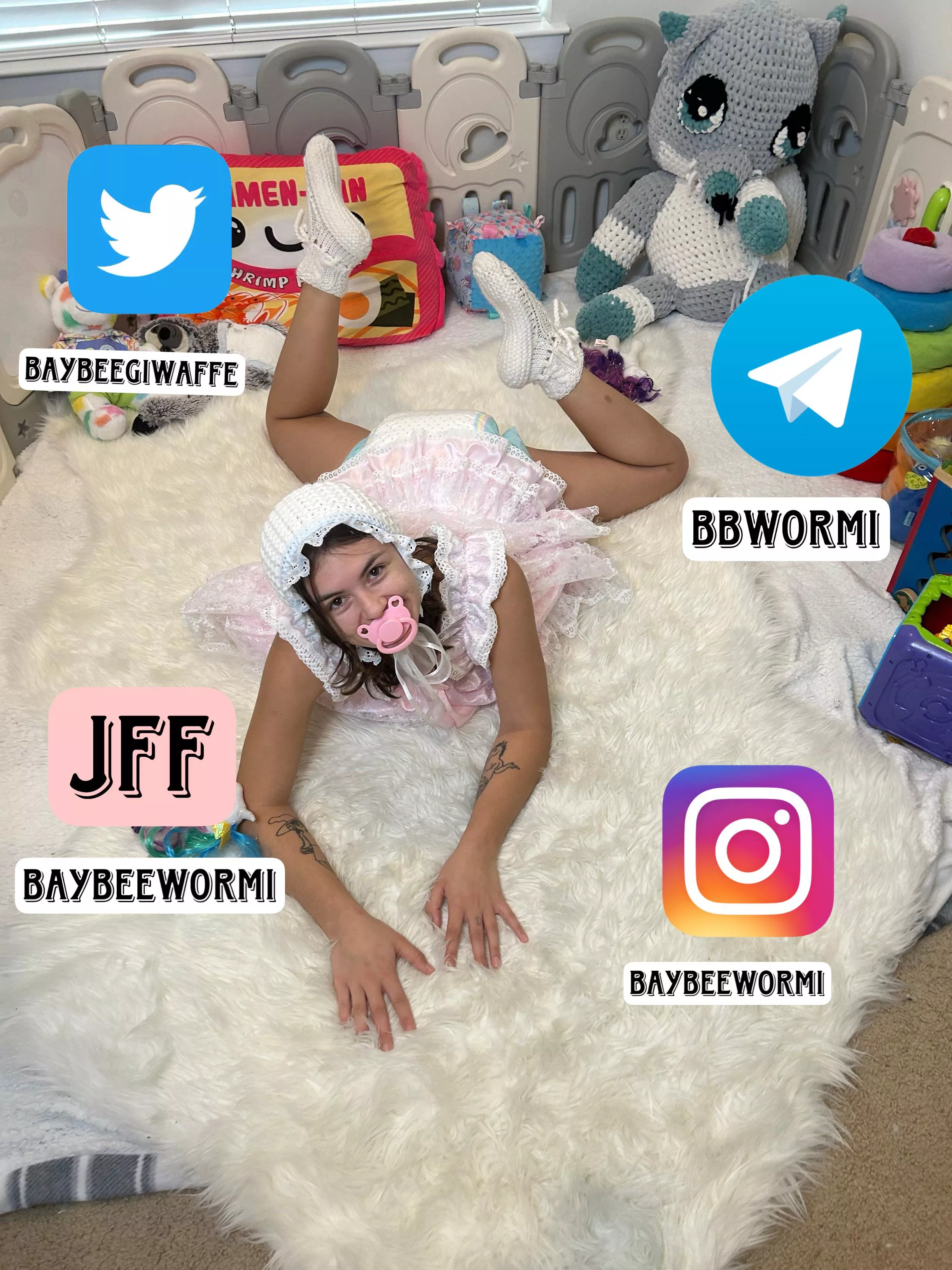 this baybee looks like she could use a couple diaper pats 😇🤭 posted by wittlewormi