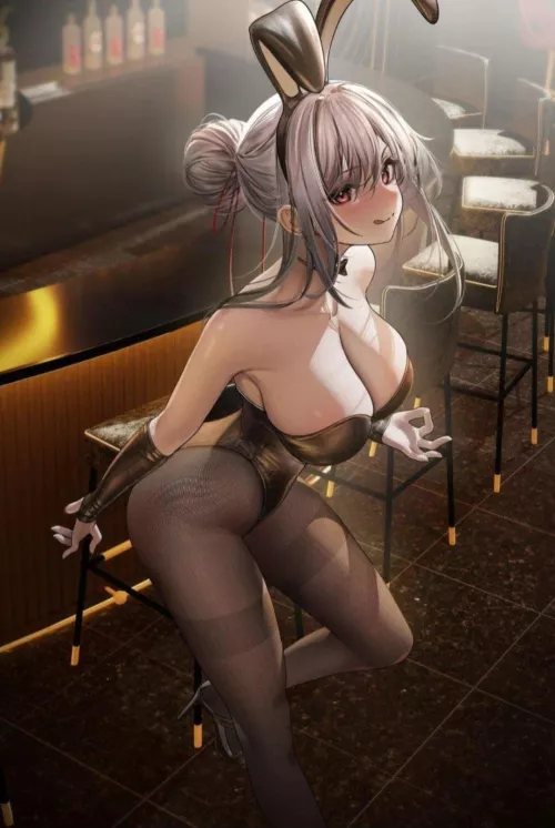 Bunnygirl waiting at the bar by marxsander2016