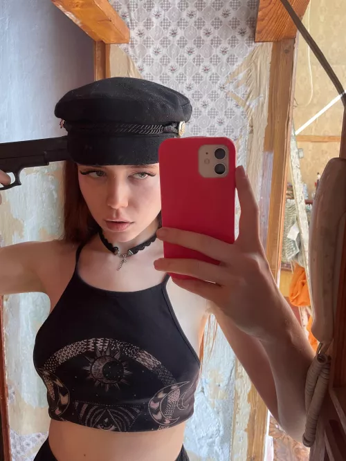 FAKE GUN hope my crop top is good and i don`t need to shoot by SpiciestStacy