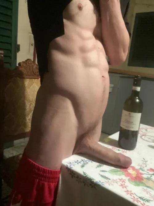 Me and a bottle of wine  by raspberryfun1