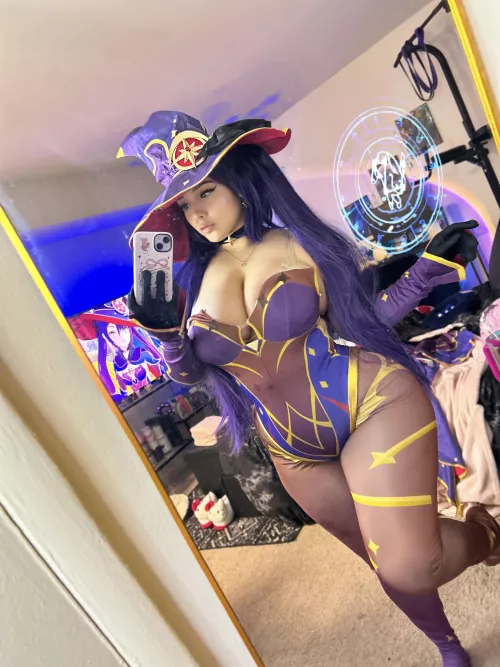 My attempt at Mona from Genshin Impact  by playfulchanel