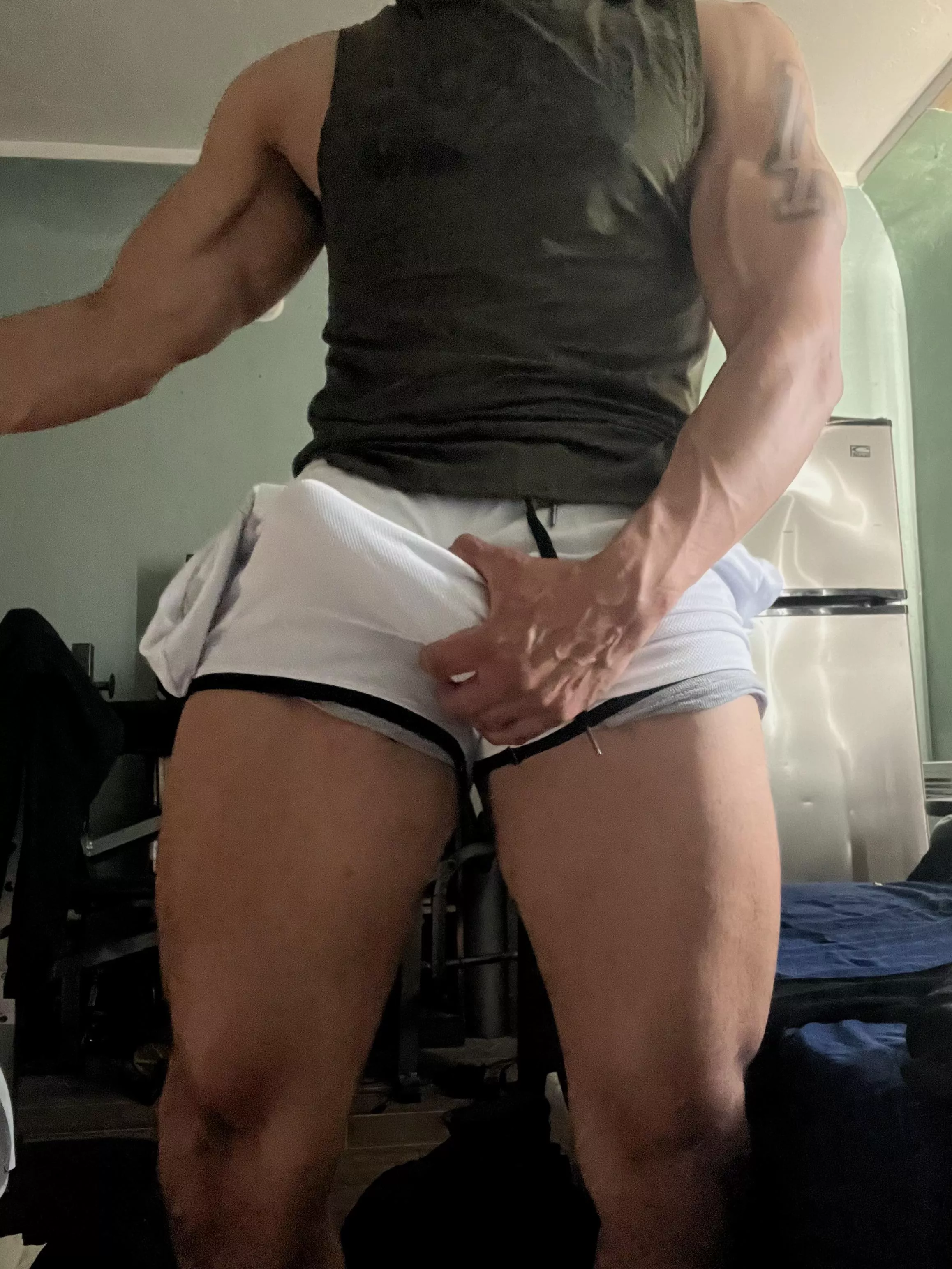 No wonder people stare at the gym when I wear these shorts  posted by AdonisFit69