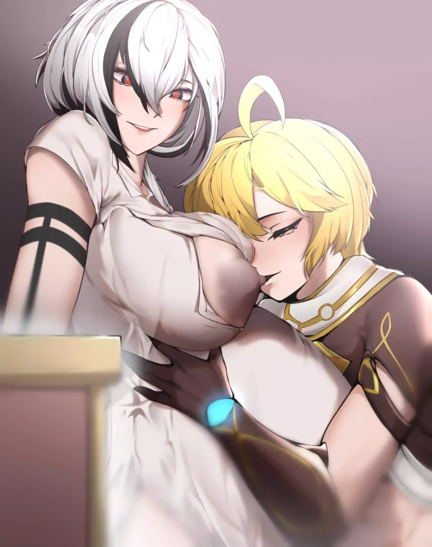 Pregnant Arlecchino with Aether (Genshin Impact) [@LaliUtang30326] by HeavyLancerthe8th
