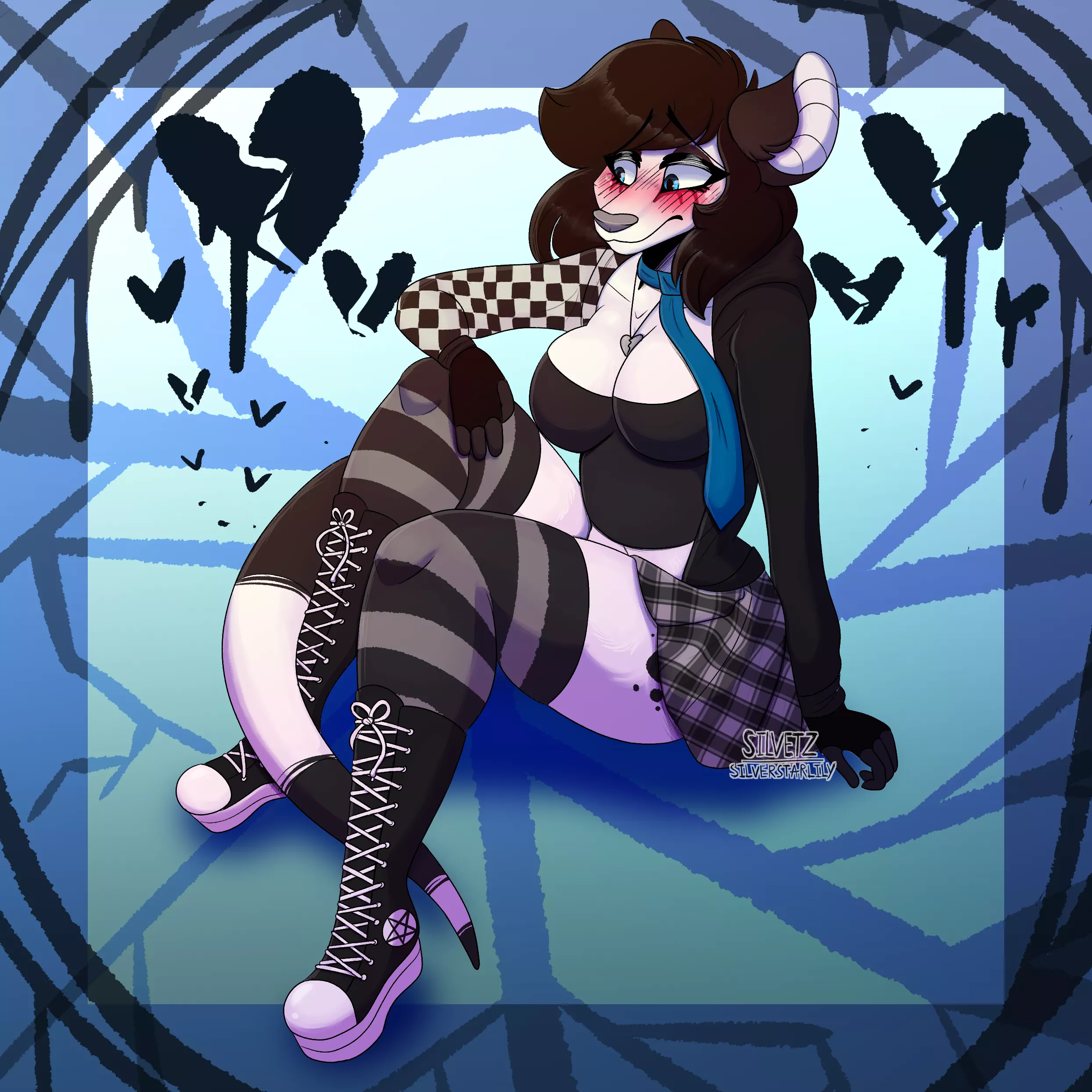 Wonder why shes all alone...?[art by me, @silverstarlily on twitter] posted by Silverstarlily