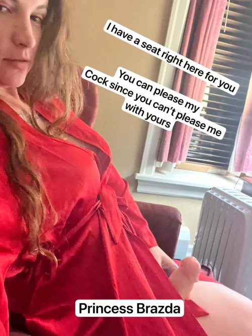 You can’t please me with that clitty of yours so might as well be my bitch  by mistressbrazda