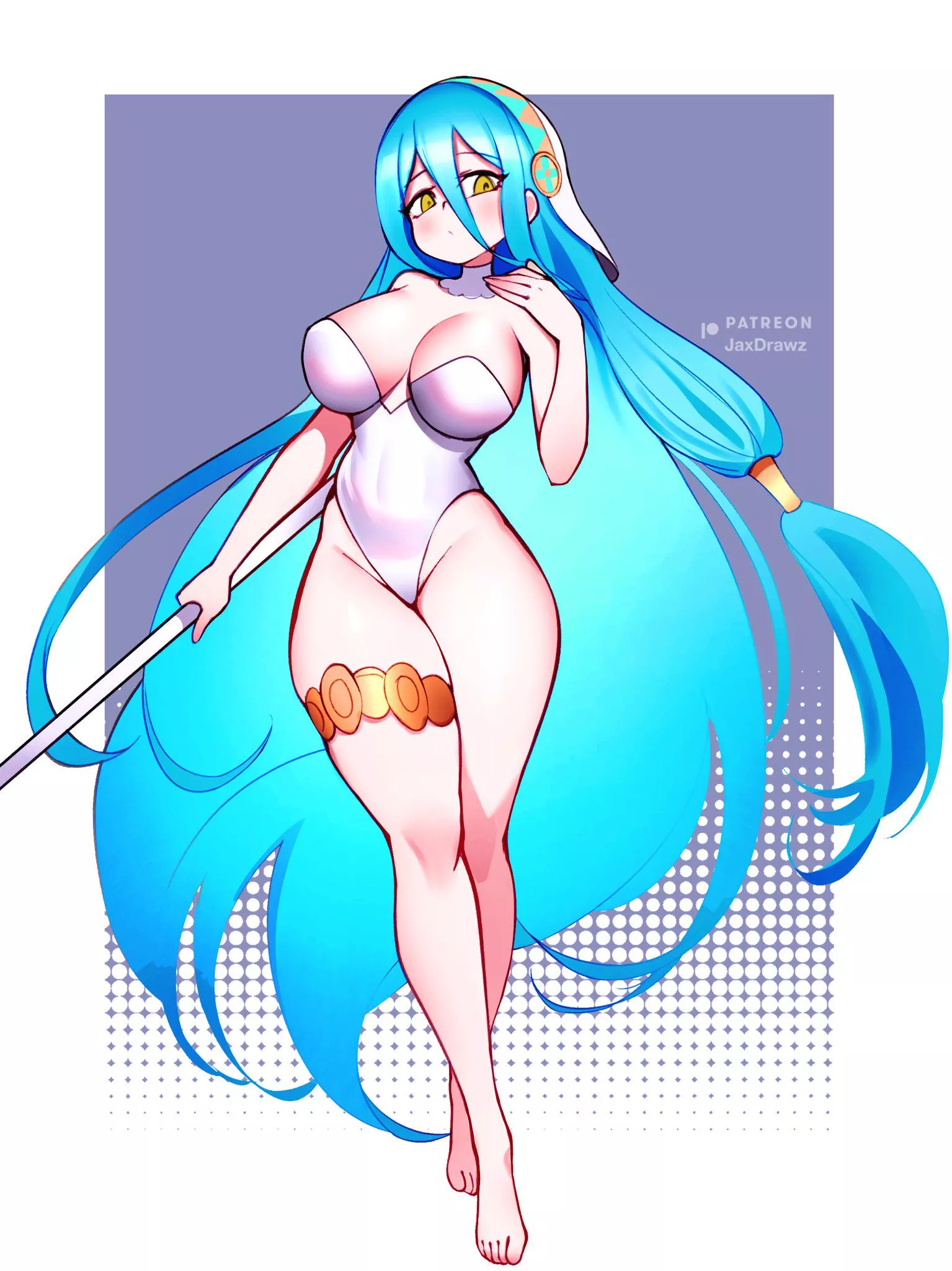 Azure wielding her trusty weapon posted by LafterMastr