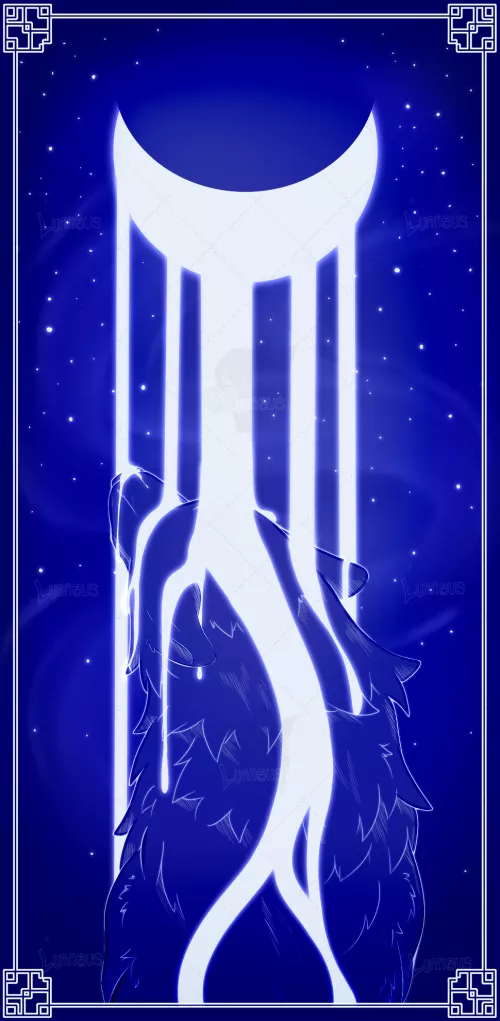 Bathed in Moonlight (art by me) by Lunneus