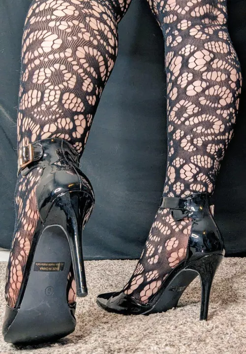 My hot patent black heels always make the weakest boys come to their knees....  by GoddessDiaLynn