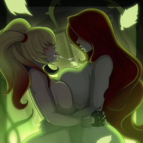 In the vines of love, Poison Ivy and Harley Quinn (Waifuholic) [DC Comics] by Kiwis4Life
