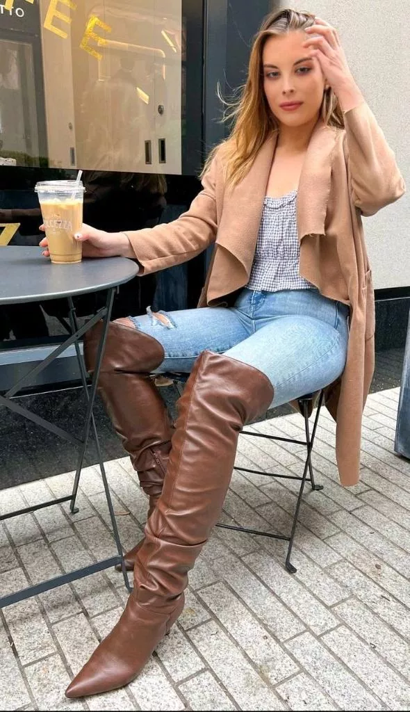 Sexy in leather boots  posted by Tough_Path8397