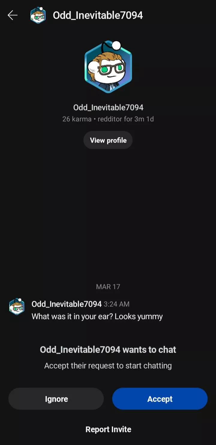 Unsure if this is allowed but please be wary of this guy messaging you, judging by their comment history they have a fetish for this shit and go after women and trans men posted by Internal_Cloud_3369