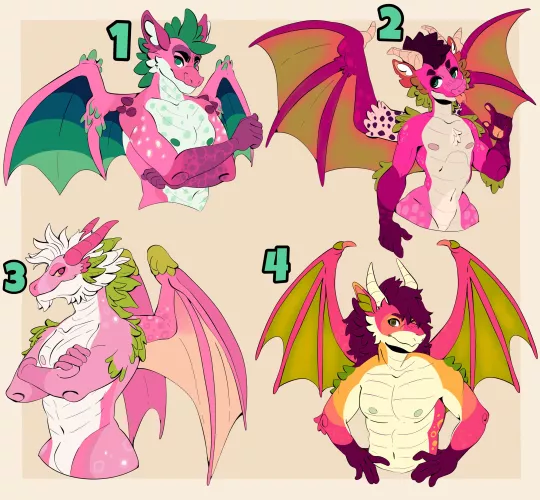 Dragonfruit Dragon Adopts!🐉 by peluchifox