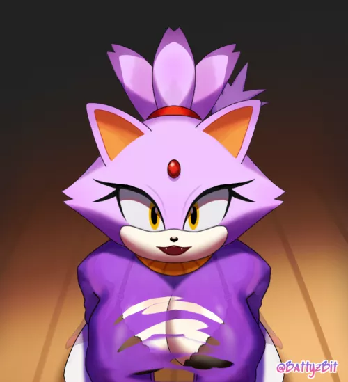 Blaze the cat Animation (Link below, artist BattyzBit) by BattyzBit