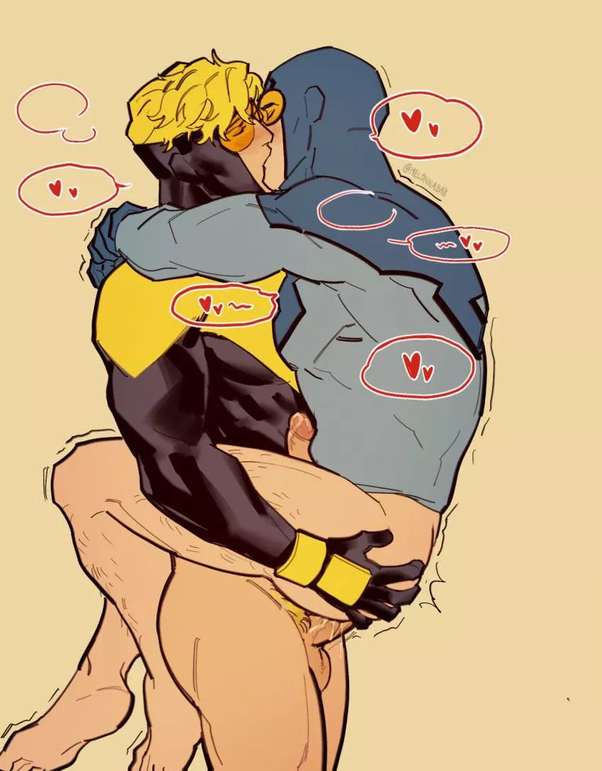 Booster Gold and Blue Beetle being very close pals (Melonnabar) posted by CockMilker5000