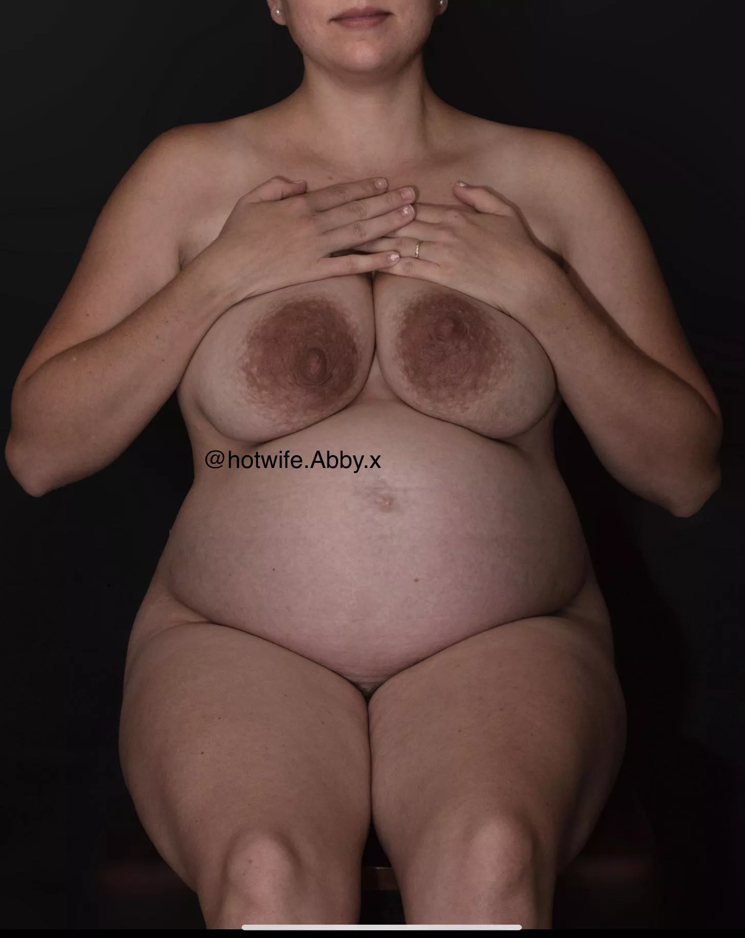 Breeding gone right. I love the feeling of creampie inside of me - the results. posted by hotwife_abby_x