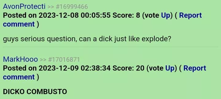 DICKO COMBUSTO posted by The_MrBreadMan