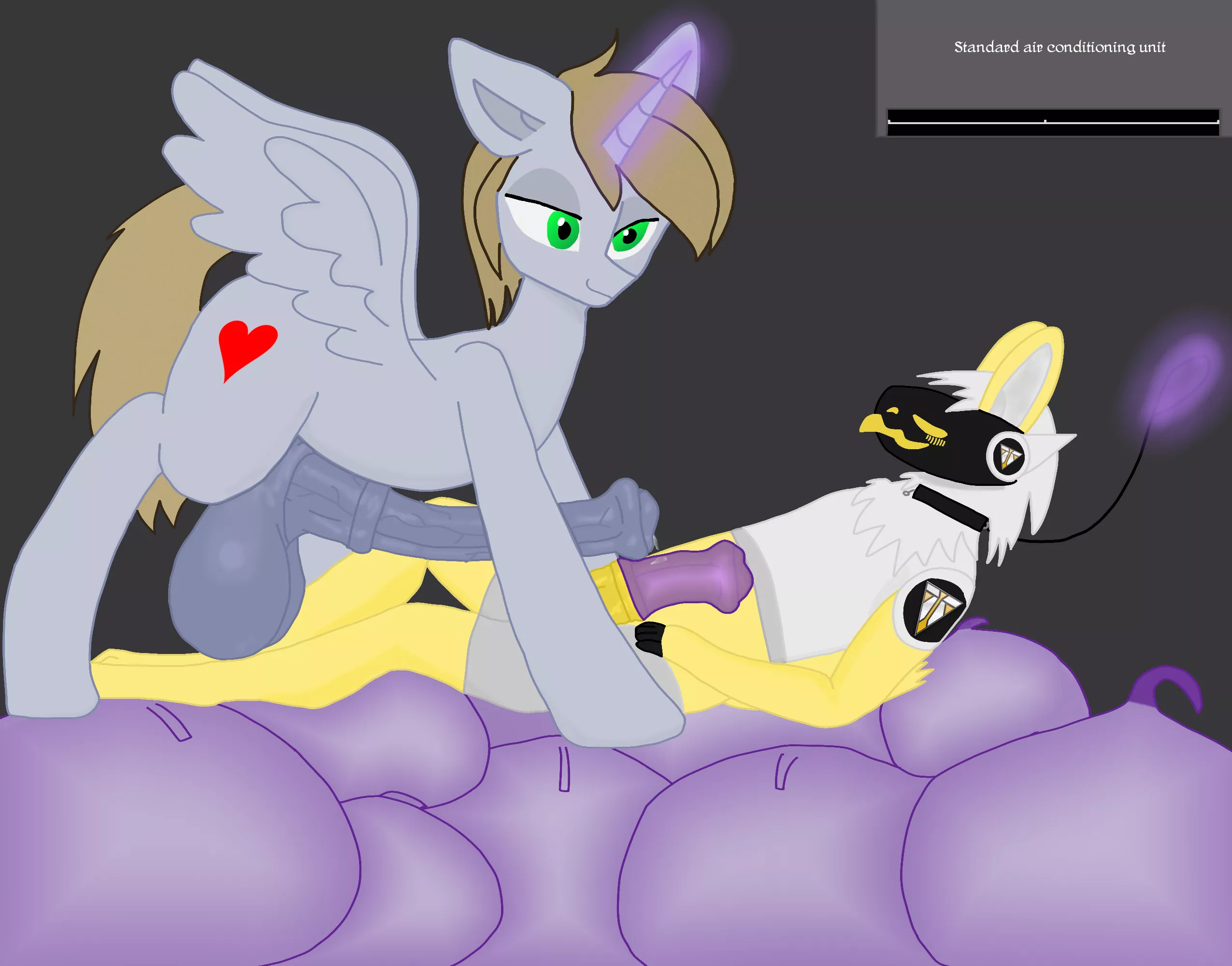 Emperor Bigpip with a protogen on filled condoms (OC) posted by Xada_Nep_zealot