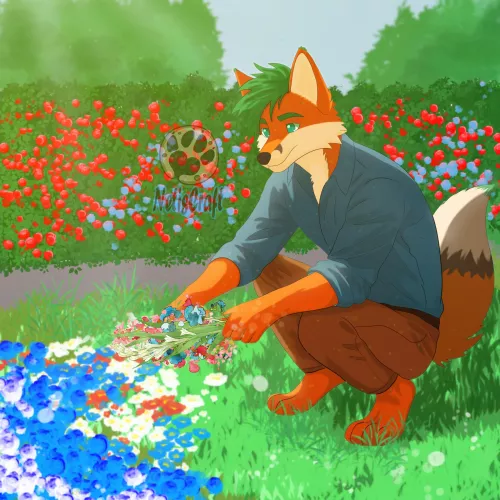 Gardener furry fox (NetisCraft)  by NetisAmoxin