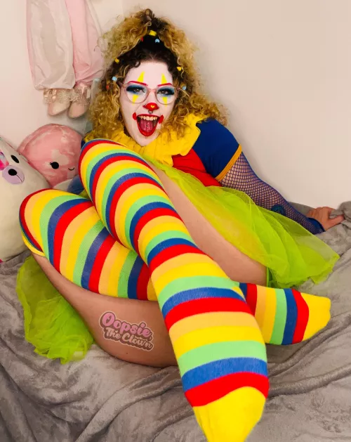 I love super colourful socks!  by OopsieTheClown