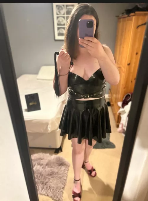 Latex harness, newest addition to the shiny collection  by BlackberryEarthquake