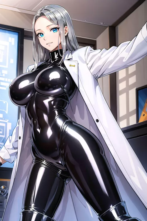 Long White Coat  by CheetahSperm18