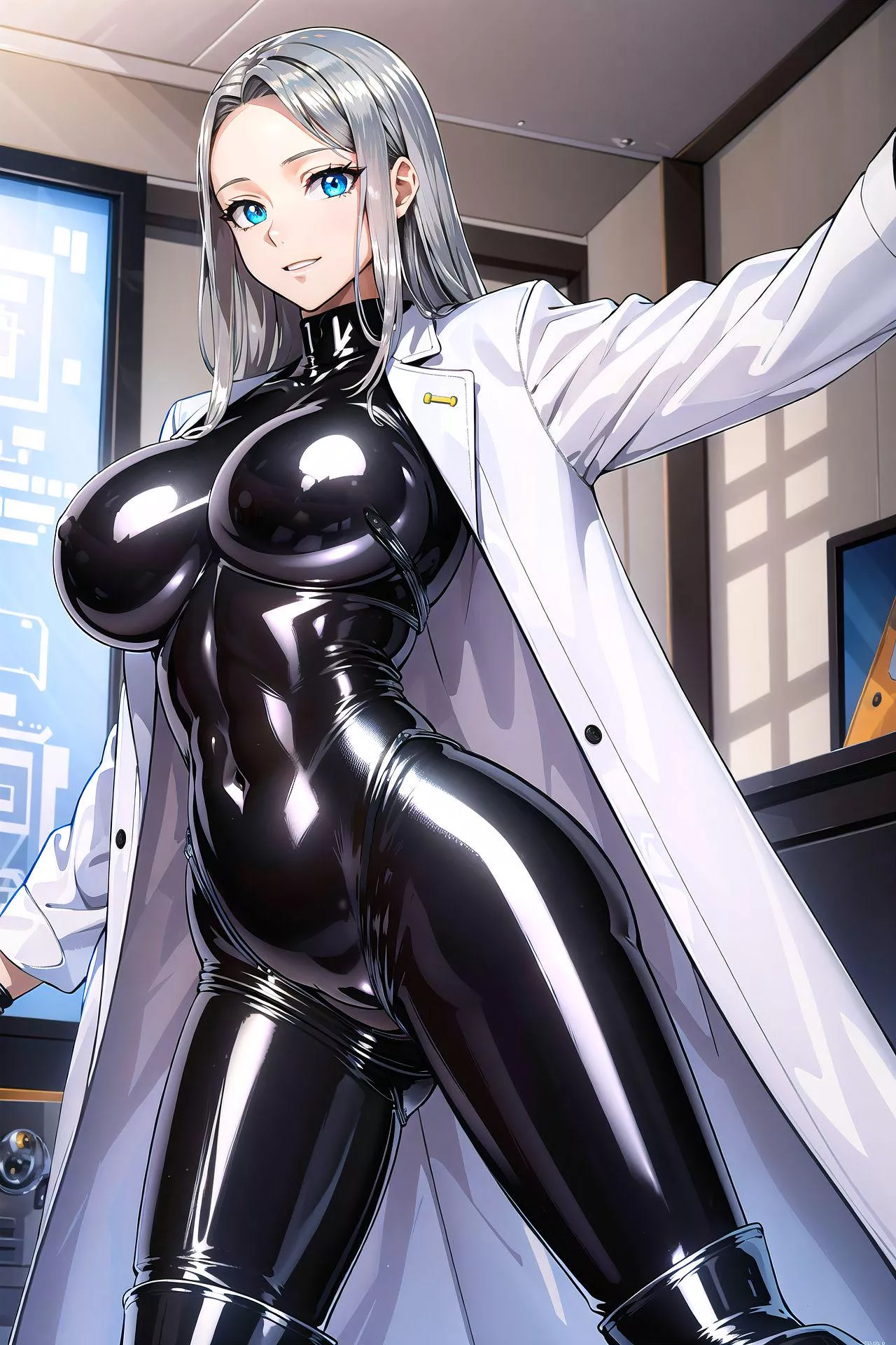 Long White Coat  posted by CheetahSperm18