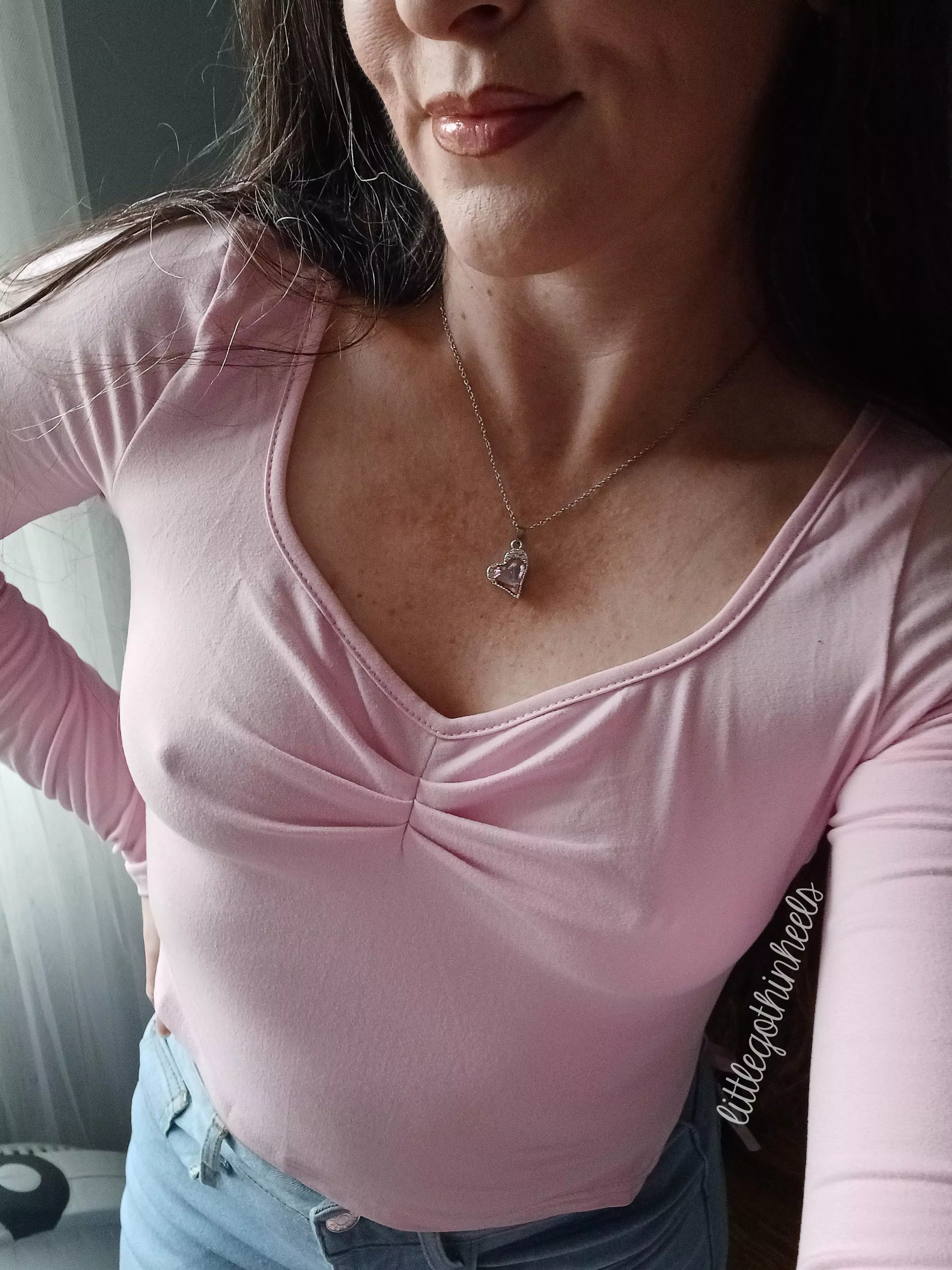 no bra ever for any reason posted by littlegothinheels