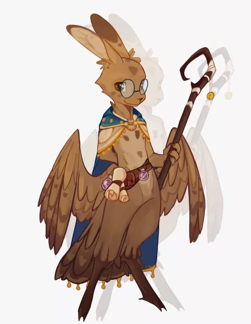 rabbit half bird! (adopt) (art by me) by Ana_Ori