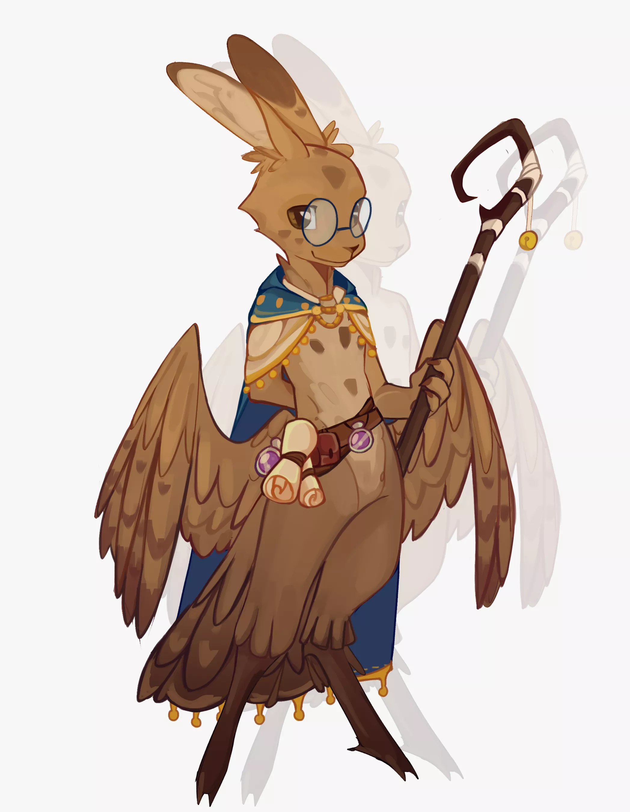 rabbit half bird! (adopt) (art by me) posted by Ana_Ori