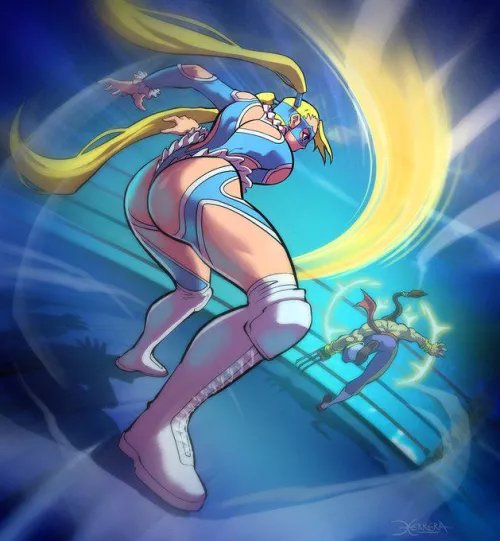 Rainbow Mika vs Vega (ElGrimlock) [Street Fighter] by PMatty73