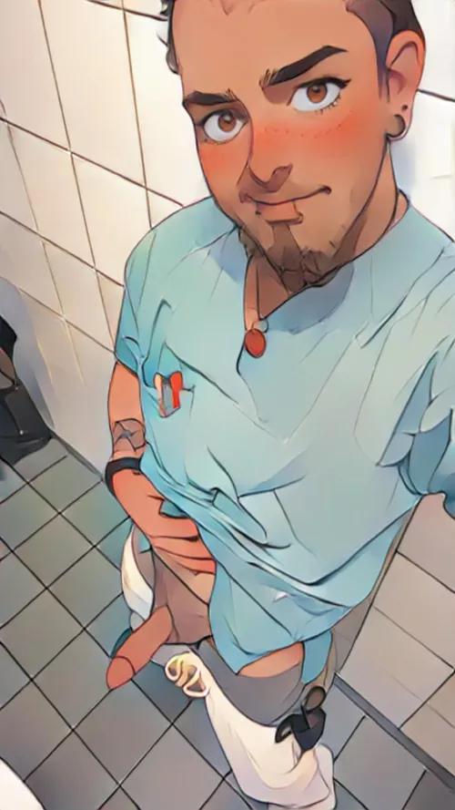 Would you watch a bi male-nurse hentai with me as the main character? 😏 [m28] by GermanBiMaleNurse