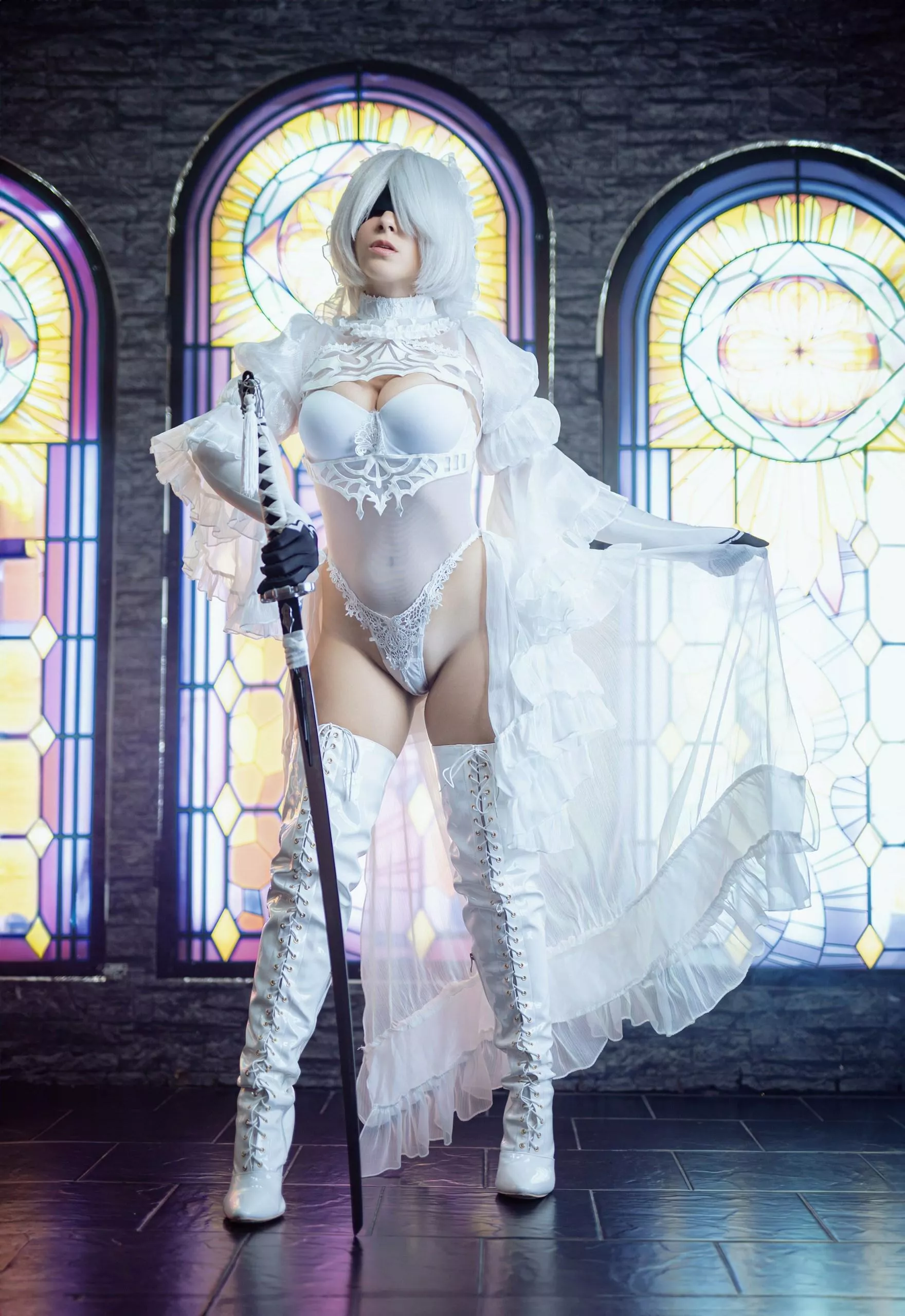 Bride 2B (Sakimichan art) from Nier Automata by Yunie posted by YunieSunshine
