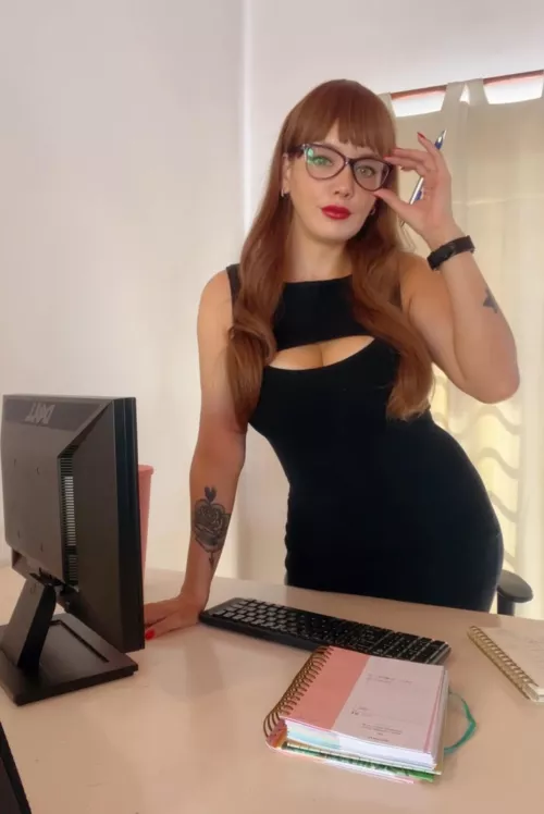 Can I keep my glasses on while I blow you under your desk? by chloeof