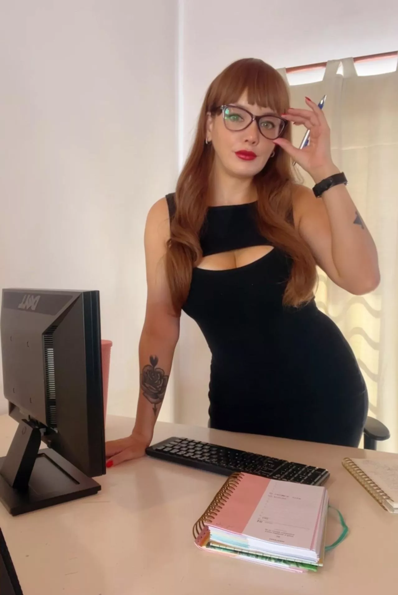Can I keep my glasses on while I blow you under your desk? posted by chloeof