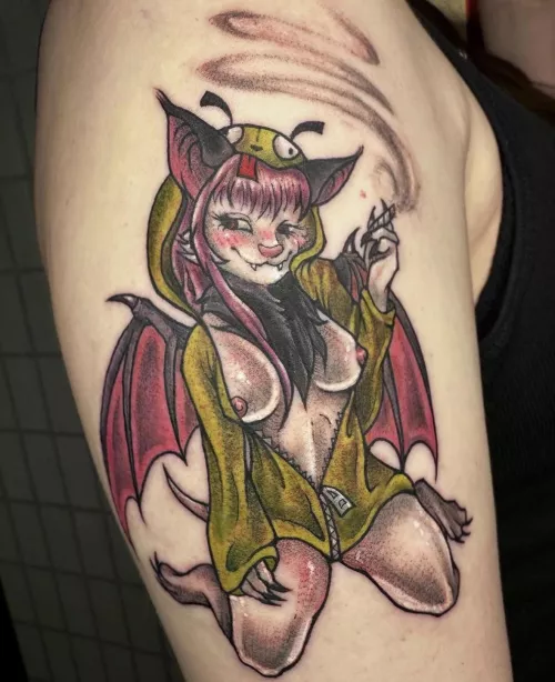 Fursona tattoo by me! Inked Skunk at Noble Coyote Tattoo in Chicago  by skunksauces